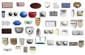 卫浴洁具PSD图块