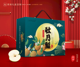 秋月梨礼盒 梨包装