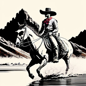 西部牛仔装饰画