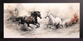 山水画装饰画无框画