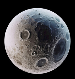 月球表面灯箱素材