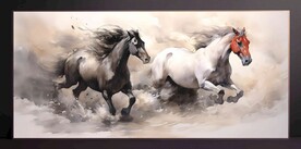 山水画装饰画无框画