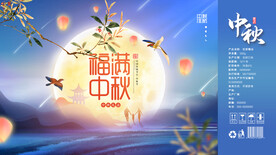 月饼礼盒包装平面展开图