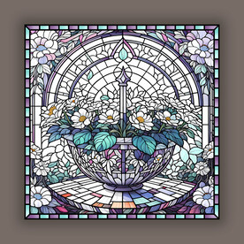 教堂蒂凡尼素雅古典艺术玻璃