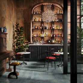 现代意式 岩板酒吧效果图