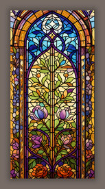 教堂蒂凡尼玻璃彩晶图案