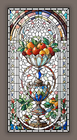 教堂蒂凡尼玻璃餐厅主题艺术图案
