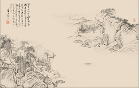 古画山水 壁画
