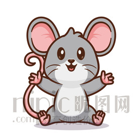 可爱卡通小老鼠
