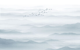 新中式餐厅水墨画墙画