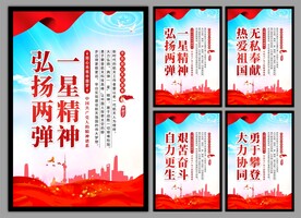 两弹一星精神党建海报