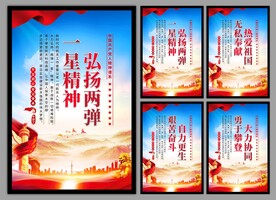两弹一星精神党建海报