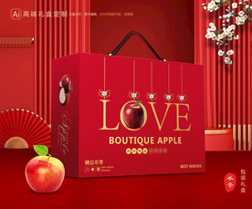 苹果包装 红富士礼盒