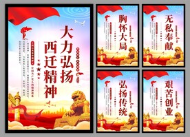 弘扬西迁精神党建海报