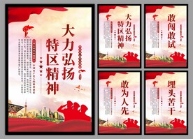 弘扬特区精神党建海报