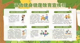 运动健身健康教育宣传栏