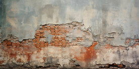 复古斑驳红砖水泥墙背景墙壁画