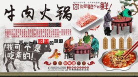 牛肉火锅背景墙