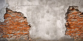 复古斑驳红砖水泥墙背景墙壁画