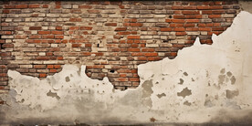 复古斑驳红砖水泥墙背景墙壁画