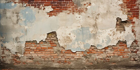 复古斑驳红砖水泥墙背景墙壁画