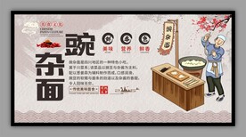 重庆豌杂面传统美食展板