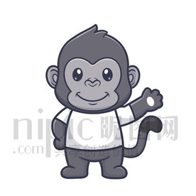 可爱卡通大猩猩