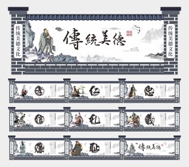 中华传统美德展板