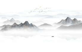 简约大气新中式山水画