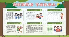 防校园欺凌宣传栏展板