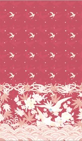 马面裙红色鸽子燕子云彩