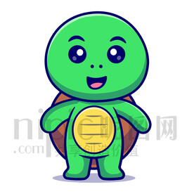 可爱卡通小乌龟