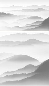 高清意境山水背景墙壁画