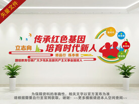 传承红色基因文化墙