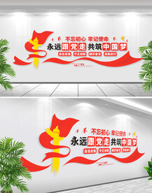 永远跟党走文化墙