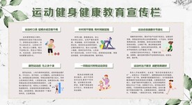运动健身健康教育宣传栏