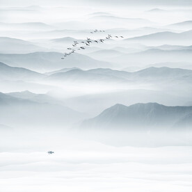 中式禅意水墨画背景墙