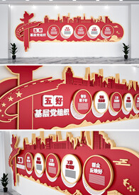 五好党支部党建文化墙