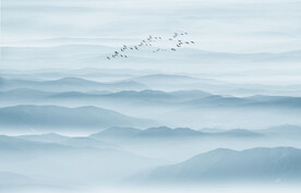 简约大气水墨山水画背景墙