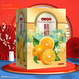 橙子包装 脐橙礼盒 