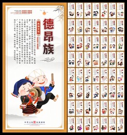 五十六个民族展板