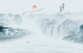 水墨江南山水情