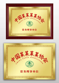 金色金属感荣誉奖牌铜牌牌匾