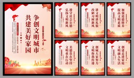 创建文明城市标语海报