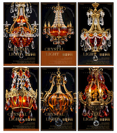 黄金奢华宫廷水晶灯吊灯