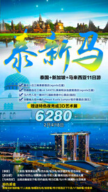 新马泰旅游宣传海报展板