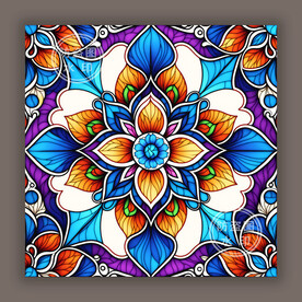 蒂凡尼教堂彩晶彩绘玻璃贴膜图案