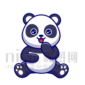 可爱卡通大熊猫