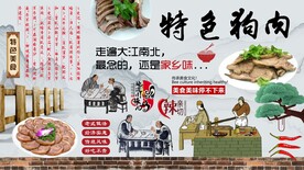 特色狗肉背景墙