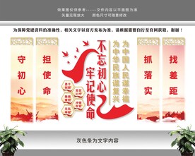 不忘初心牢记使命党建文化墙